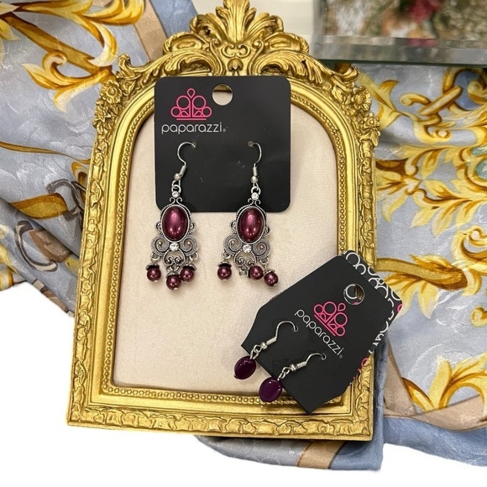 BUNDLE 3 FOR $18 2 Purple Earrings Sets I Better Get GLOWING / Plum Purple NEW